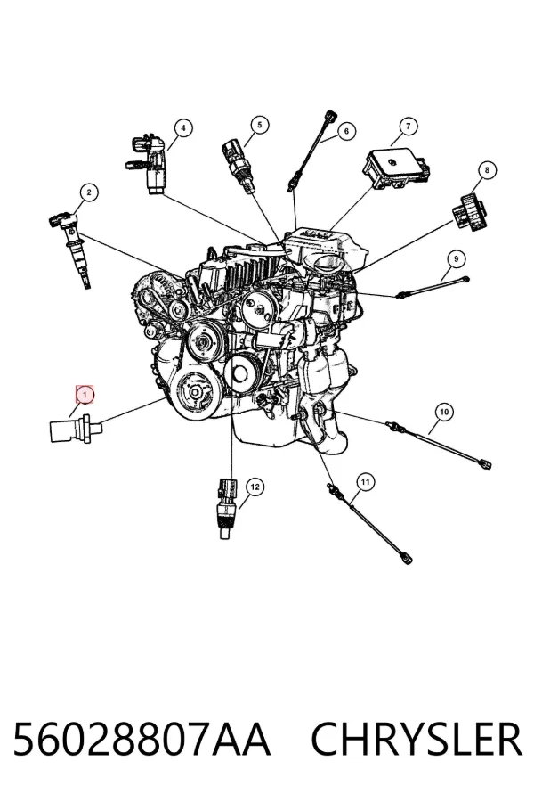 Sensor de pressão de óleo 56028807AA Chrysler