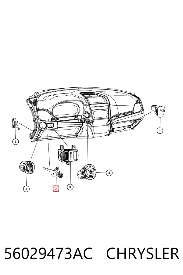 Sensor de ativação do sinal de parada 56029473AC Chrysler