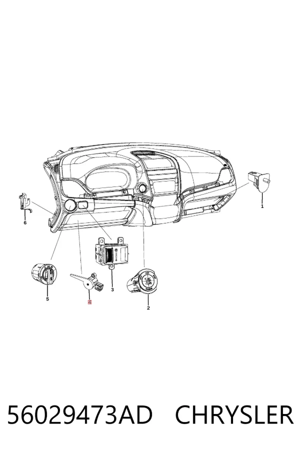 Sensor de ativação do sinal de parada 56029473AD Chrysler