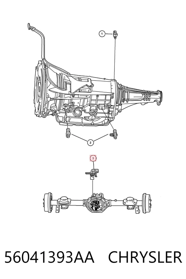 Sensor ABS traseiro 56041393AA Chrysler