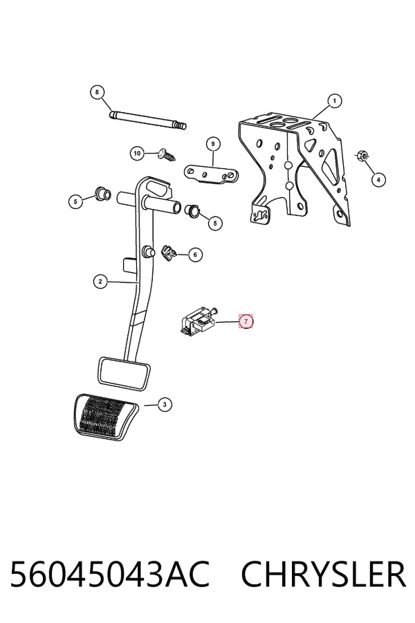 Sensor de ativação do sinal de parada 56045043AC Chrysler