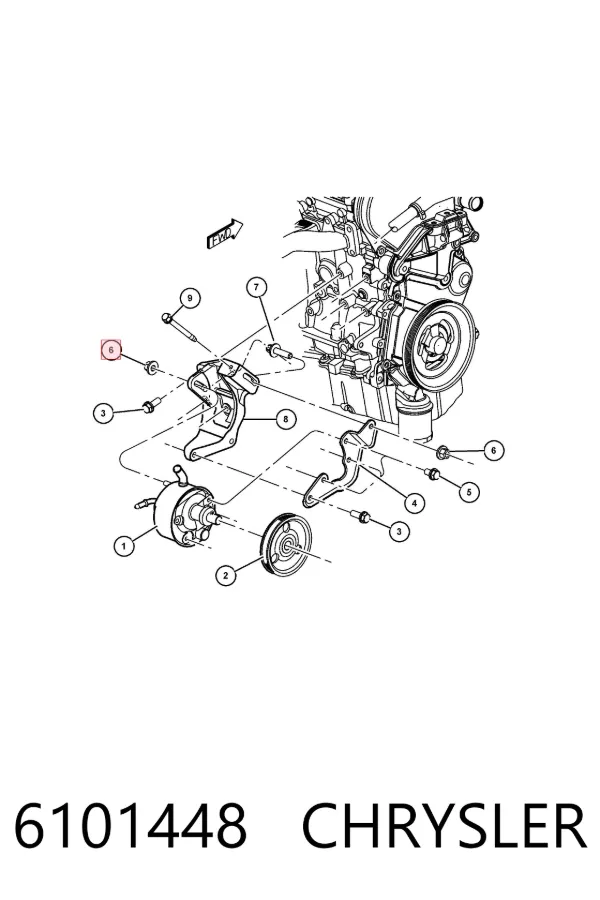 Reforçador dos freios a vácuo 6101448 Chrysler
