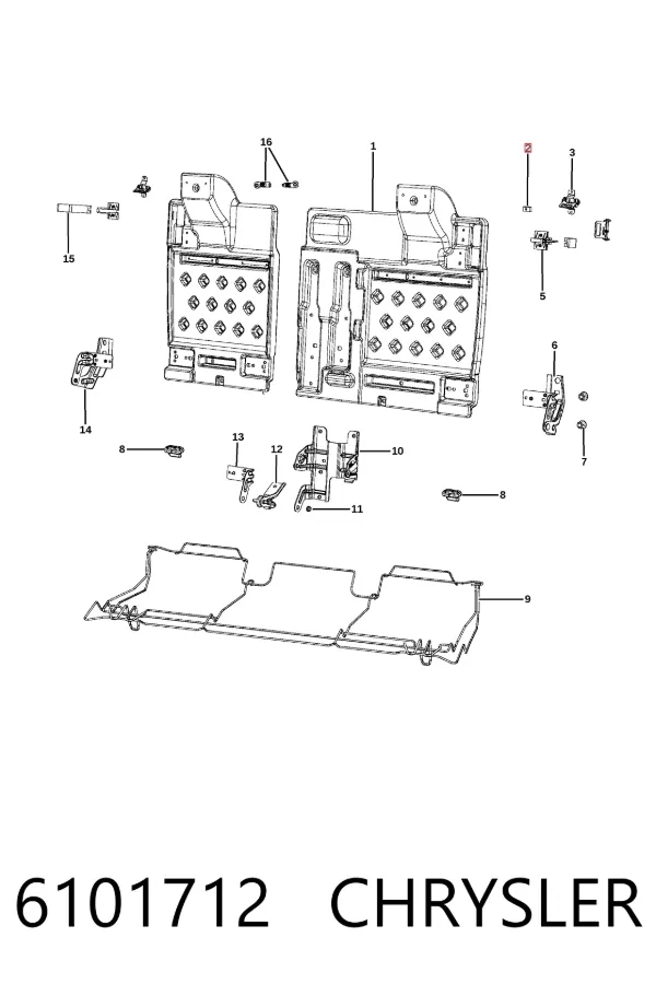 Parafuso (porca) de fixação 6101712 Chrysler