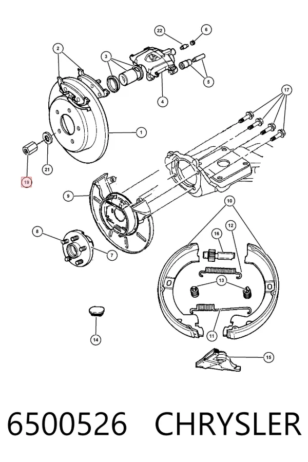 Porca de roda 6500526 Chrysler