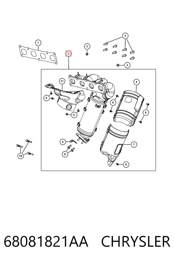 Tubo coletor de escape Jeep Compass MP