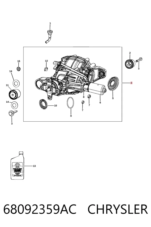 Diferencial traseiro 68092359AC Chrysler