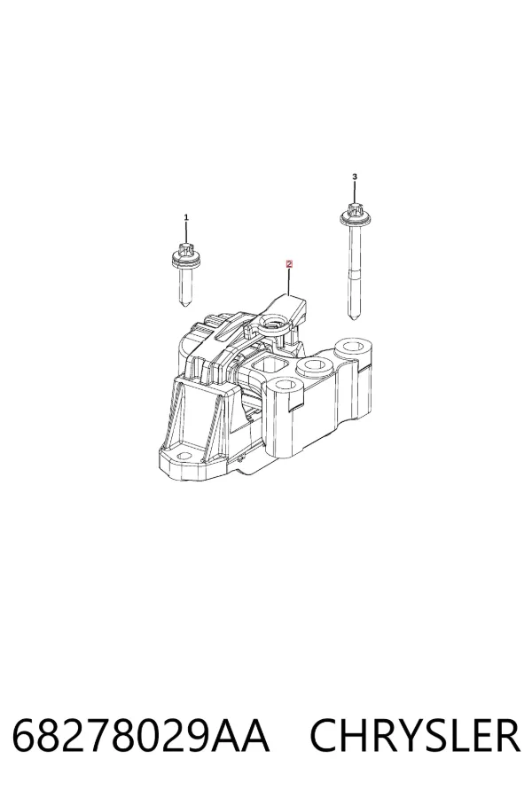 Coxim (suporte) direito de motor 68278029AA Chrysler