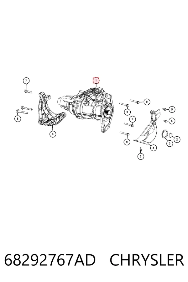 Caixa de transferência 68292767AD Chrysler
