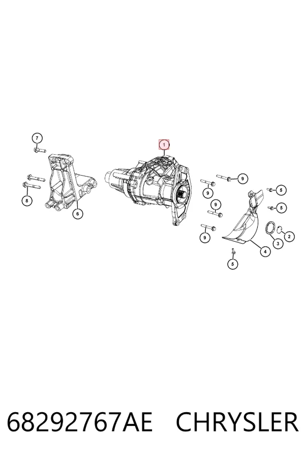 Caixa de transferência 68292767AE Chrysler