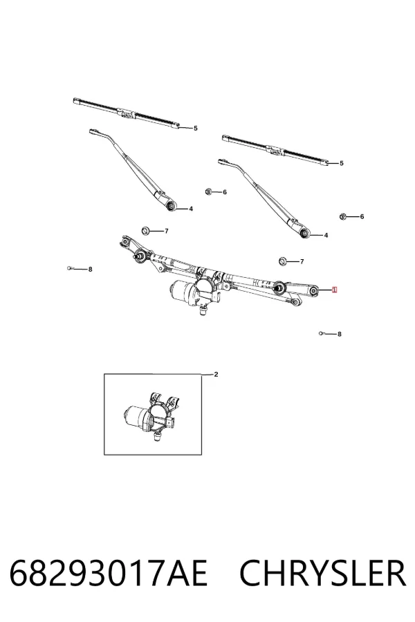 Trapézio de direção montado 68293017AE Chrysler