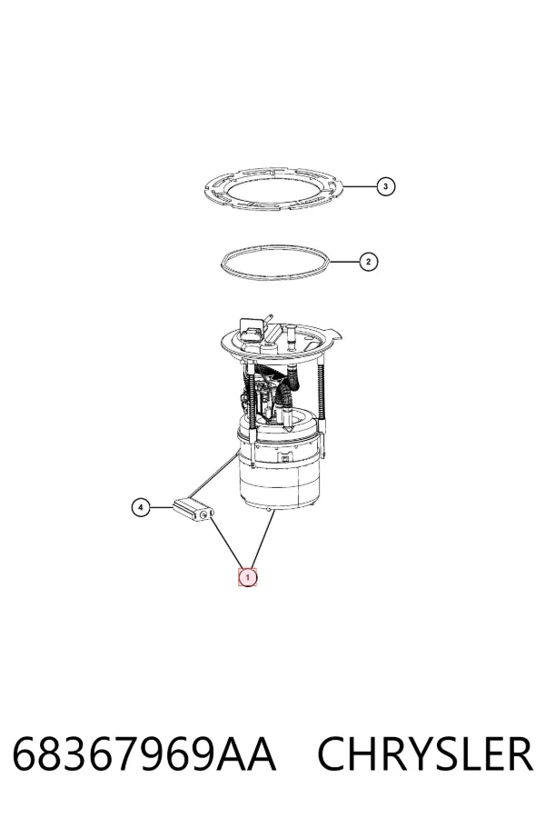 Módulo de bomba de combustível com sensor do nível de combustível 68367969AA Chrysler