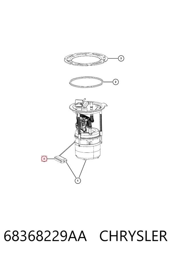 Sensor do nível de combustível no tanque 68368229AA Chrysler