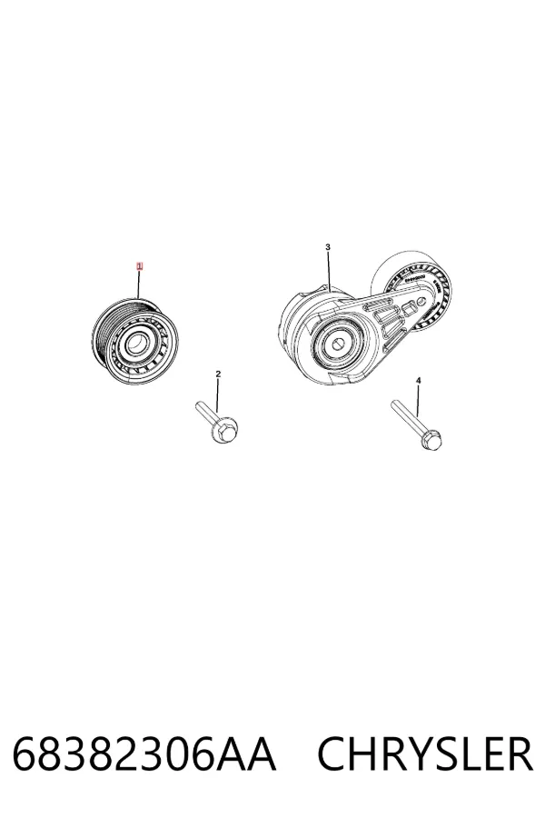Rolo parasita da correia de transmissão 68382306AA Chrysler