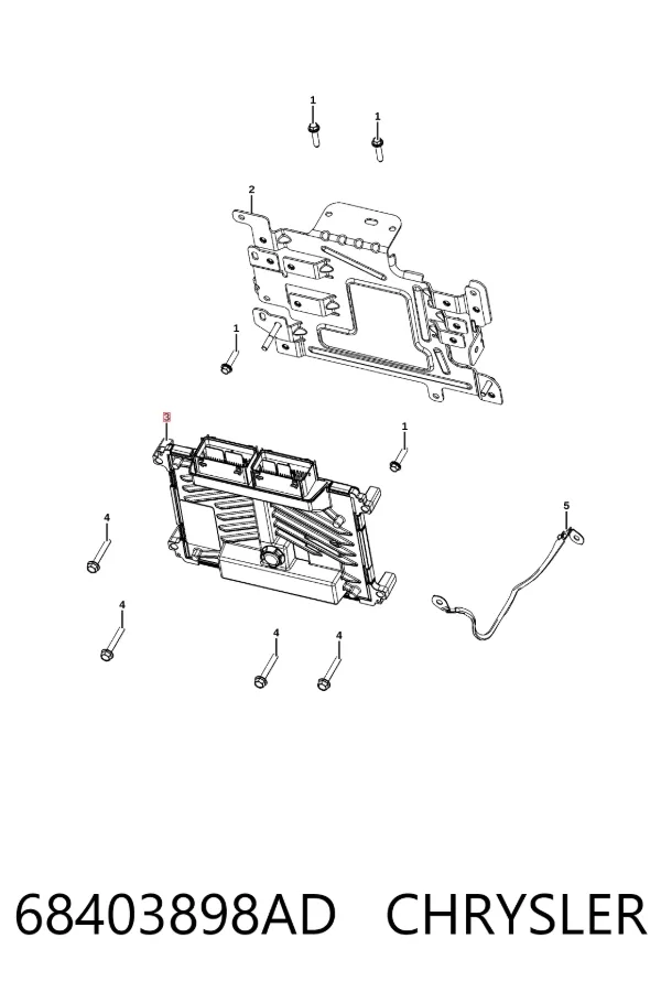 Módulo de direção (Centralina eletrônica) de motor 68403898AD Chrysler