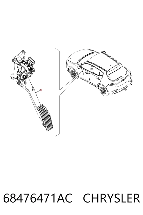 Pedal de gás (de acelerador) 68476471AC Chrysler