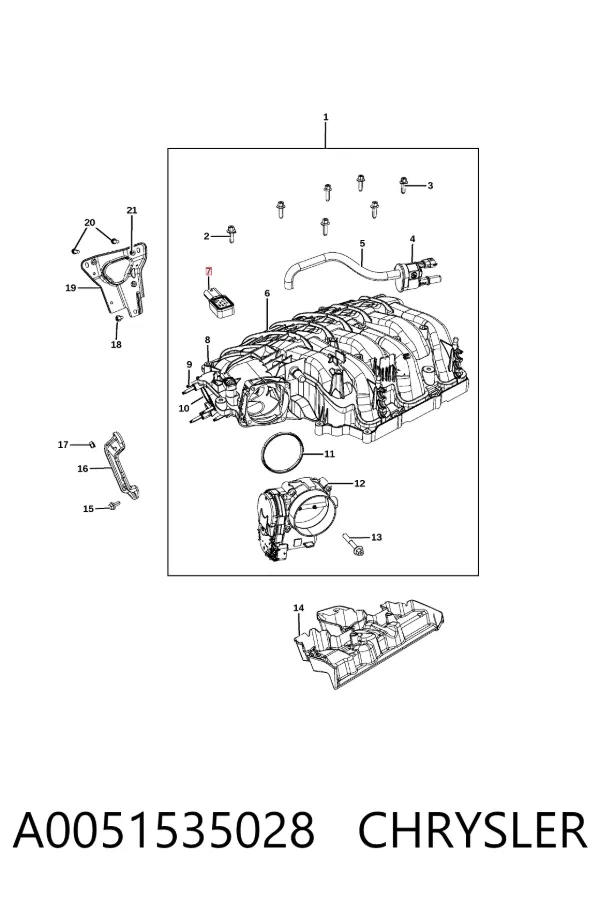 Sensor de pressão no coletor de admissão, MAP A0051535028 Chrysler