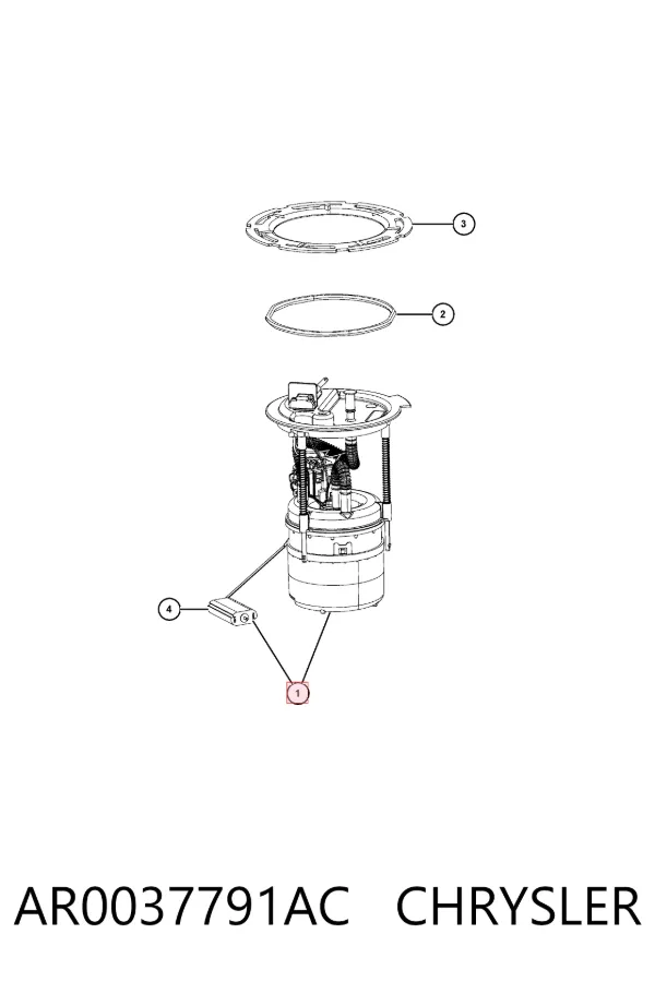 Módulo de bomba de combustível com sensor do nível de combustível K68367969AA Fiat/Alfa/Lancia