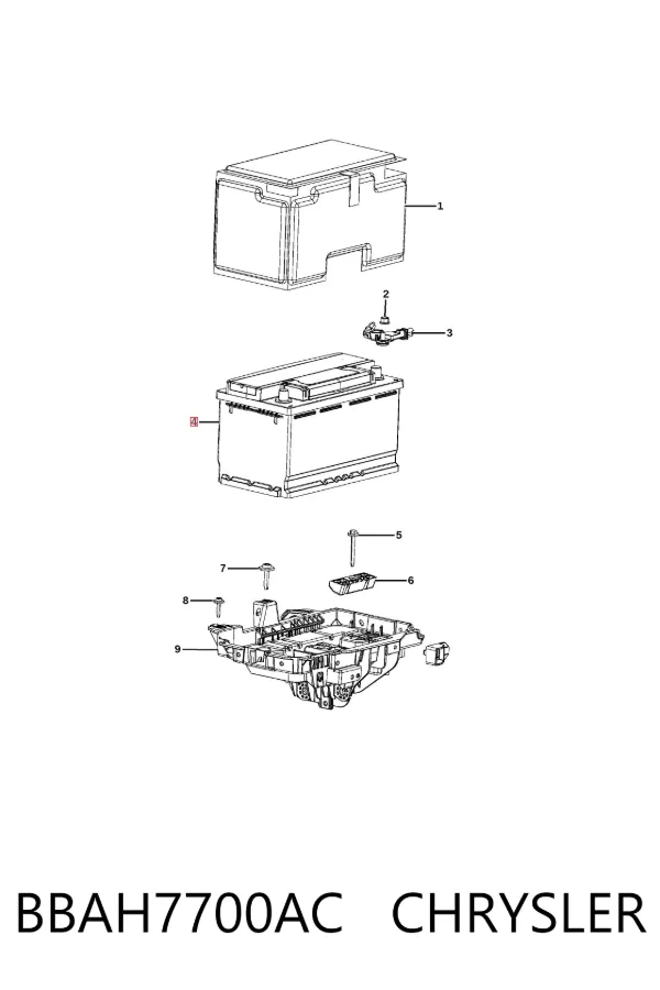 Bateria recarregável (PILHA) BBAH7700AC Chrysler