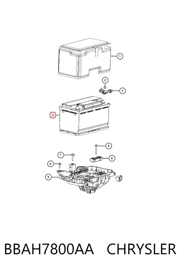Bateria recarregável (PILHA) BBAH7800AA Chrysler