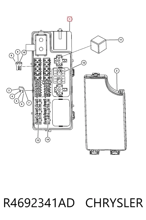 Unidade de dispositivos de segurança R4692341AD Chrysler