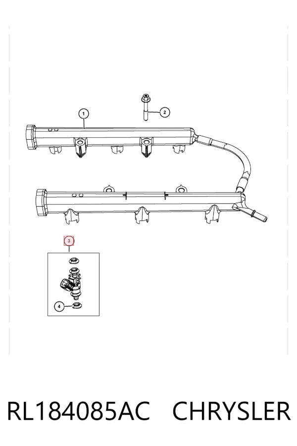 Injetor de injeção de combustível RL184085AC Chrysler