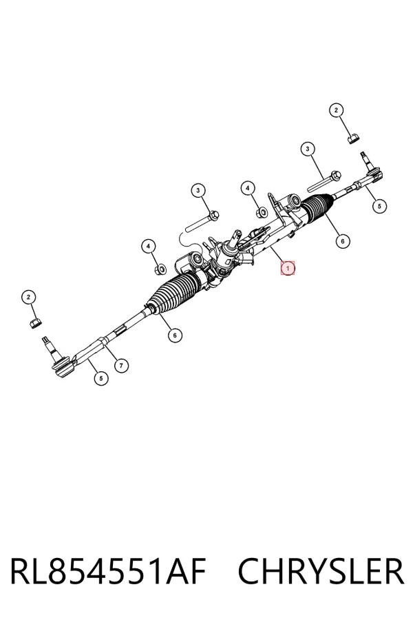 Cremalheira da direção RL854551AF Chrysler