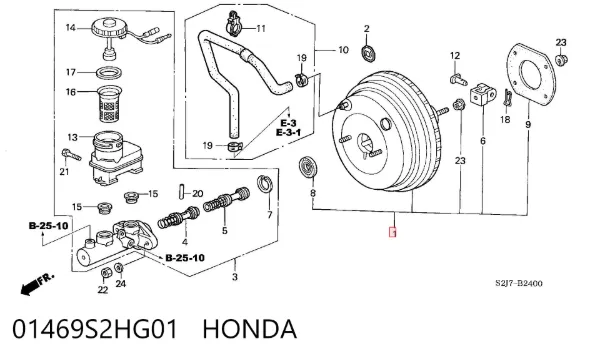 Reforçador dos freios a vácuo Honda HR-V GH