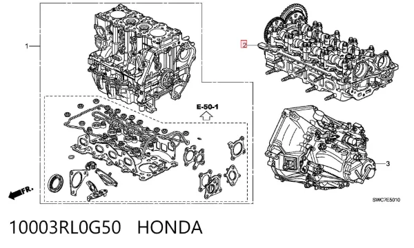Cabeça de motor (CBC) Honda CR-V III