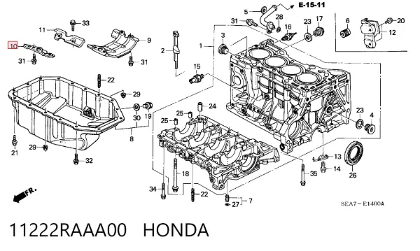  11222RAAA00 Honda