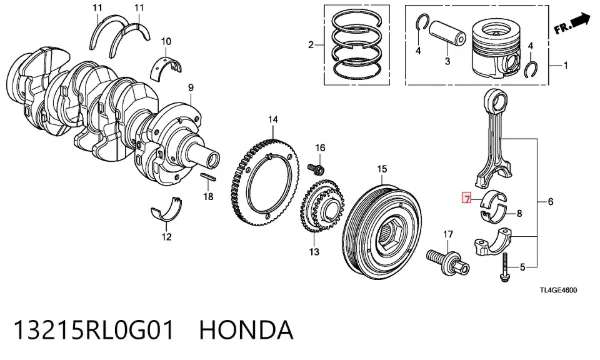  13215RL0G01 Honda