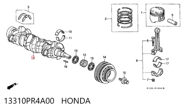 Cambota de motor Honda CR-V I