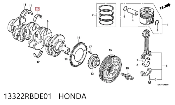  13322RBDE01 Honda