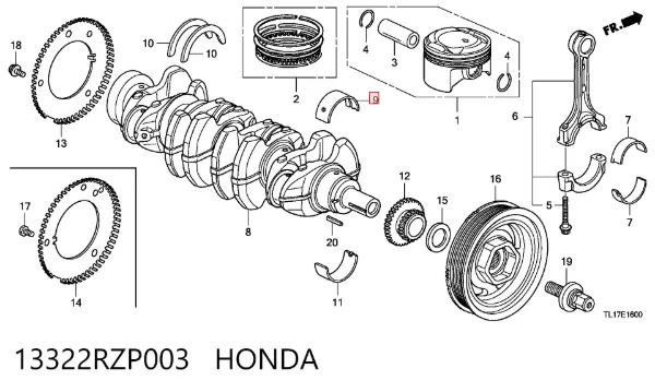  13322RZP003 Honda