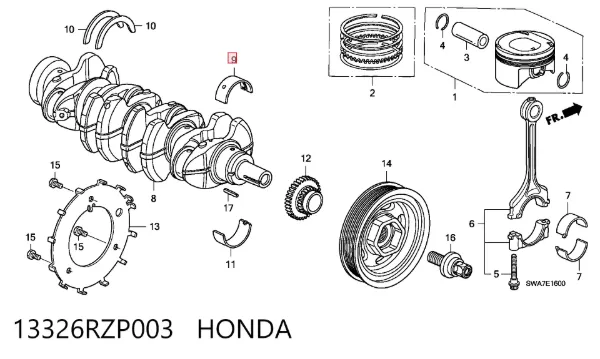  13326RZP003 Honda