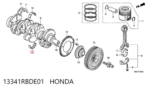  13341RBDE01 Honda