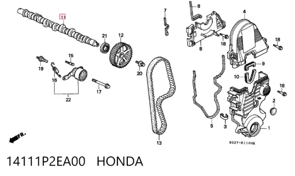 Árvore distribuidora de motor Honda HR-V GH