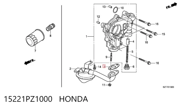  15221PZ1000 Honda