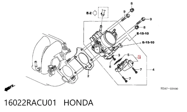 Válvula (regulador) de marcha a vácuo Honda Accord VII