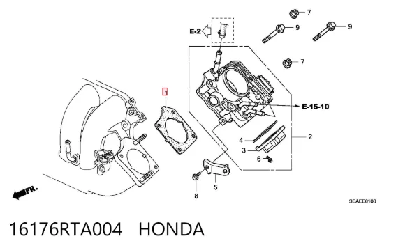 Vedante da válvula de borboleta Honda Civic VIII