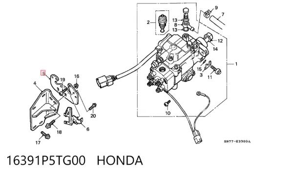  16391P5TG00 Honda