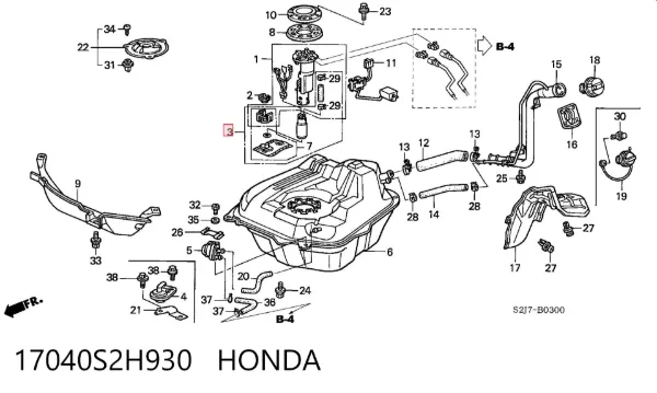 Bomba de combustível elétrica submersível Honda HR-V GH
