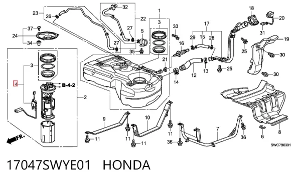  17047SWYE01 Honda