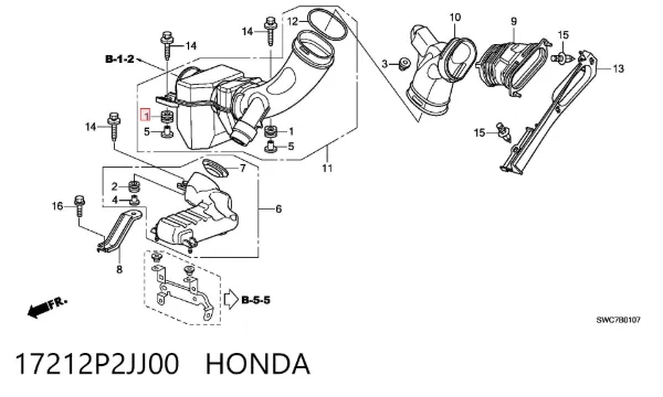  17212P2JJ00 Honda
