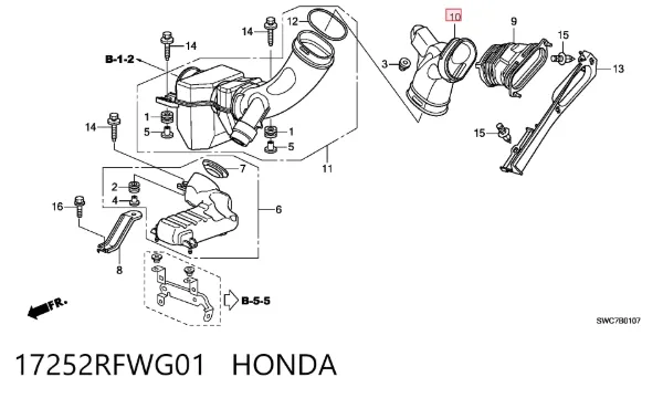  17252RFWG01 Honda