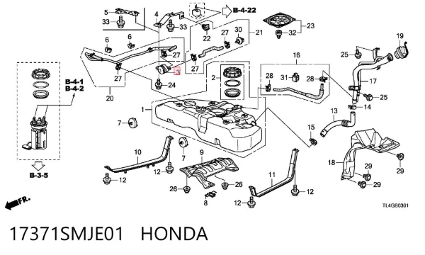  17371SMJE01 Honda