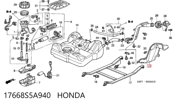  17668S5A940 Honda