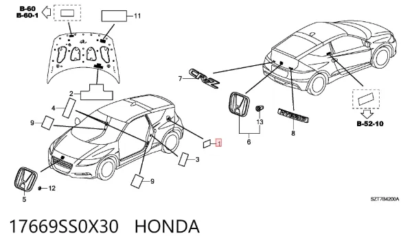  17669SS0X30 Honda