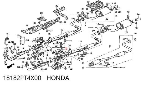  18182PT4X00 Honda