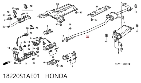  18220S1AE01 Honda