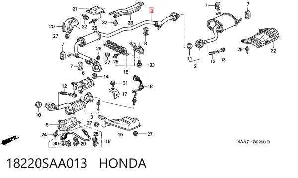  18220SAA013 Honda